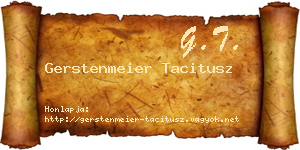 Gerstenmeier Tacitusz névjegykártya